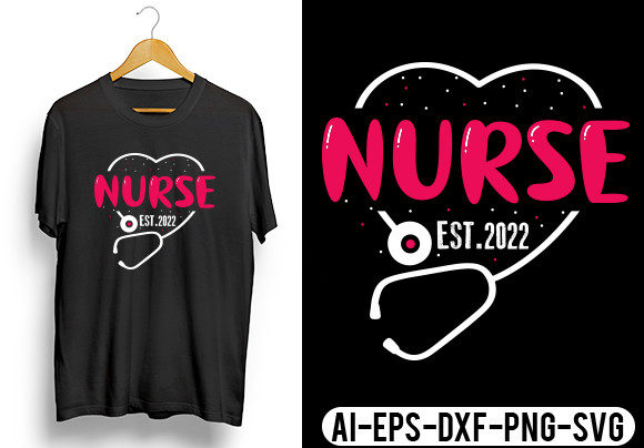 Nurse Est. 2022 Sublimation SVG Design for Embroidery